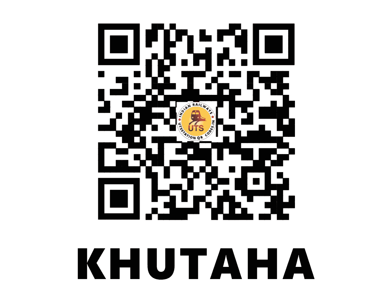UTS QR Code for KHUTAHA - KTHA (WC - MADHYA PRADESH)